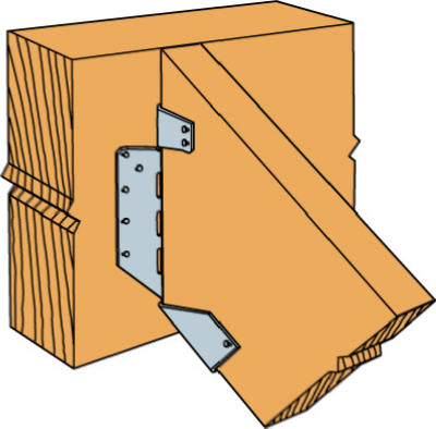 Lssu28 2 In. X 8 In. 18-gauge Adjustable U Joist Hanger