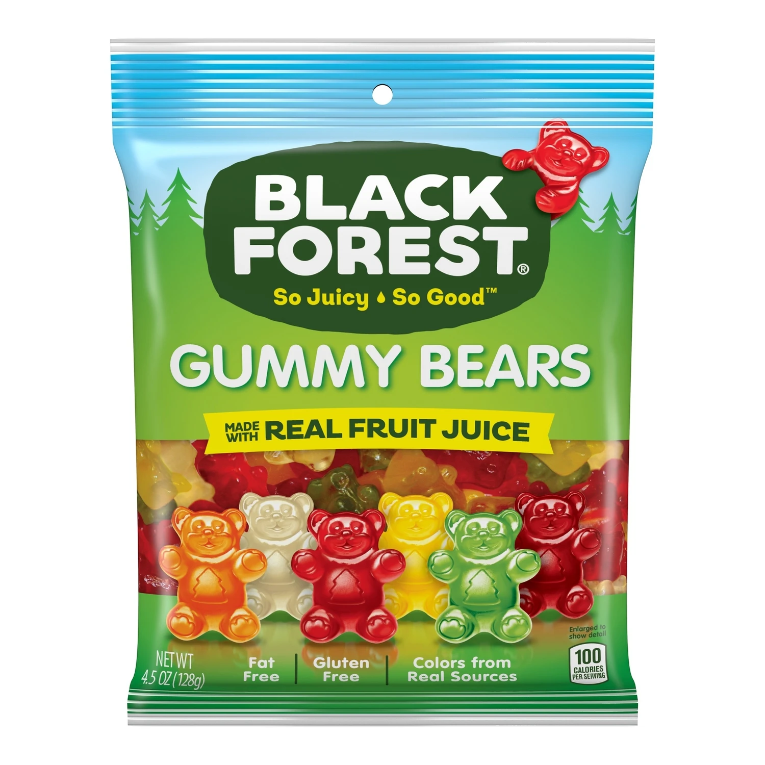 Gummy Bears, Fruit Flavors, 4.5 oz.