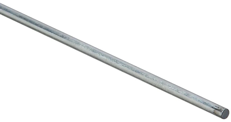 Smooth Axel Rod, Zinc, 3/16 x 36 In.
