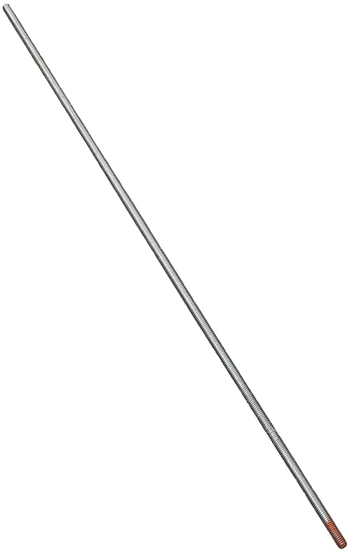 Threaded Rod, Zinc, 8-32 x 12 In.