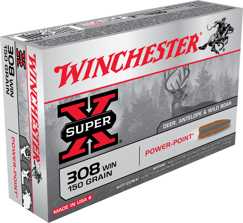 Super X .308 Winchester Centerfire Rifle Ammunition, 150 Grain, 20 Rounds