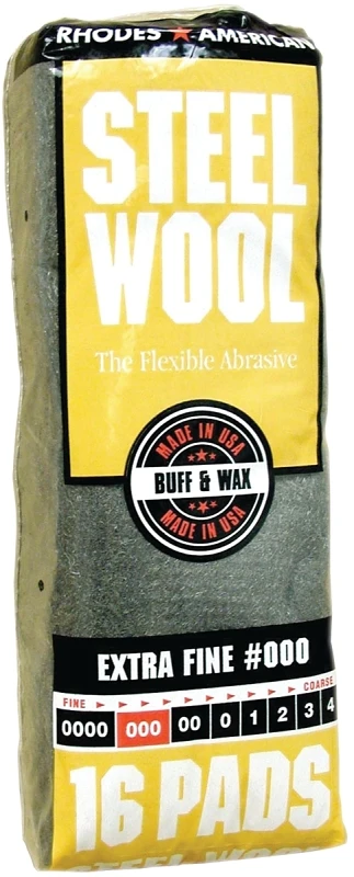 Extra Fine Steel Wool Pads #000 - Model 106601-06 - 12 Pads