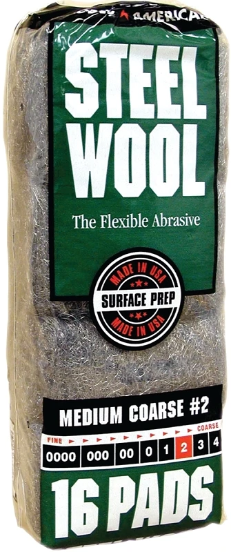 Med Crse Steelwool Pad THE HOMAX GROUP Steel Wool 106605-06 033873161059
