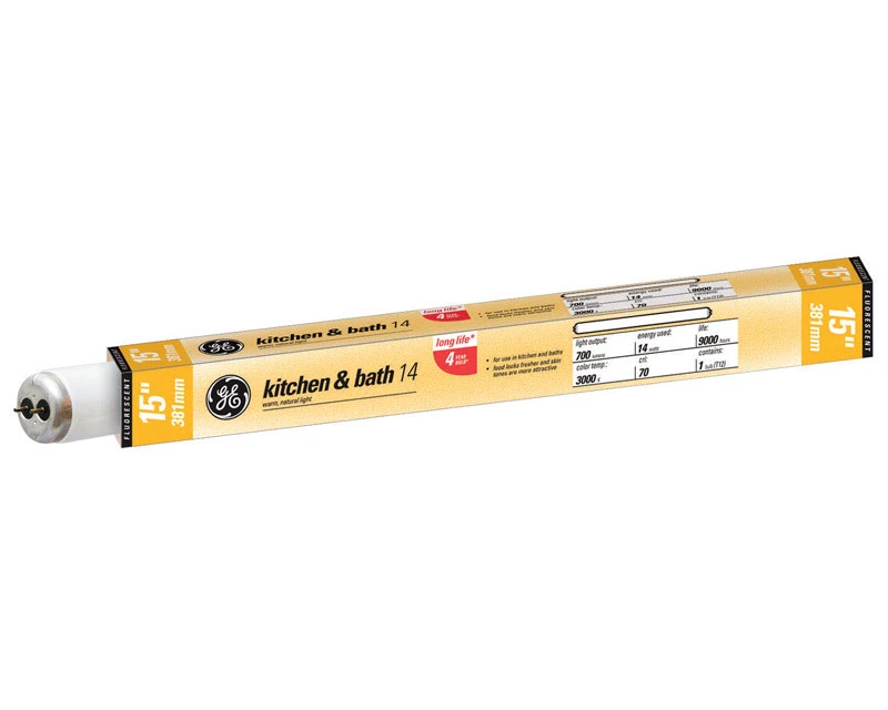 Ge 14w T12 15 In. Warm White Fluorescent Bulb 700 Lumens Linear 6 Pk