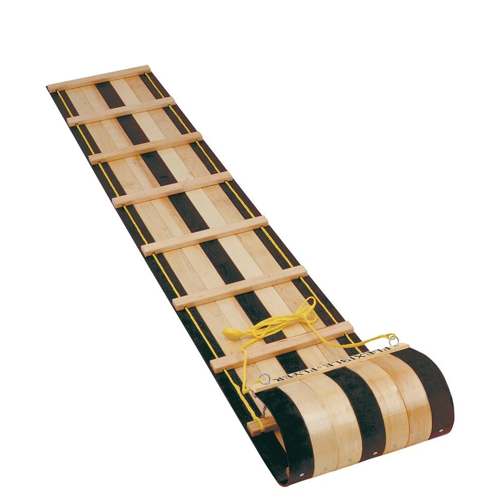 6 Ft. Classic Wooden Toboggan With Red Pad - Flexible Flyer Model Cl6