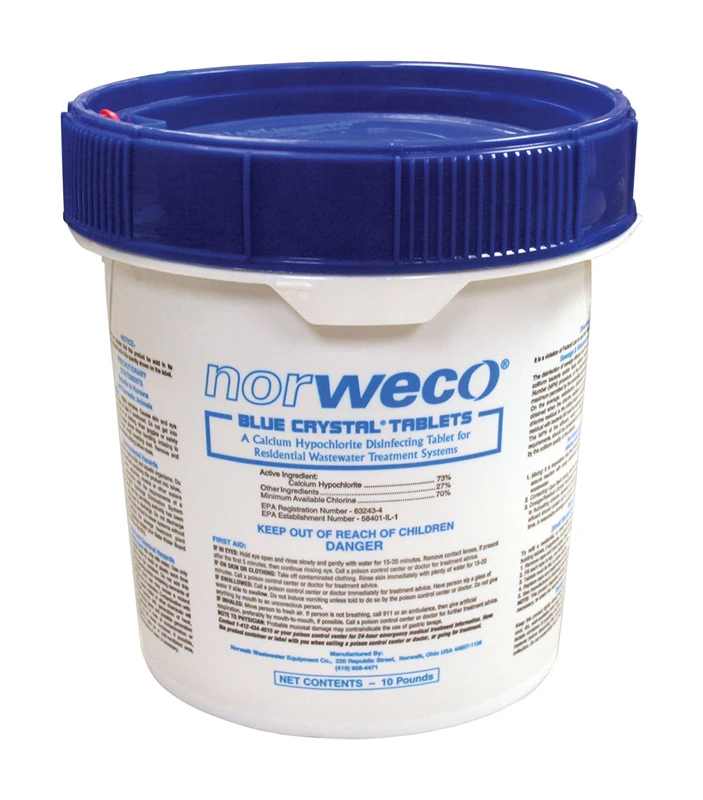 10 Lb. Blue Crystal Tablets For Residential Wastewater Treatment