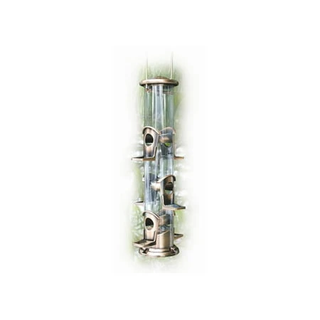 Radiant Songbird Bird Feeder, Brushed Copper, 1.5 Lb Capacity, 4 Ports