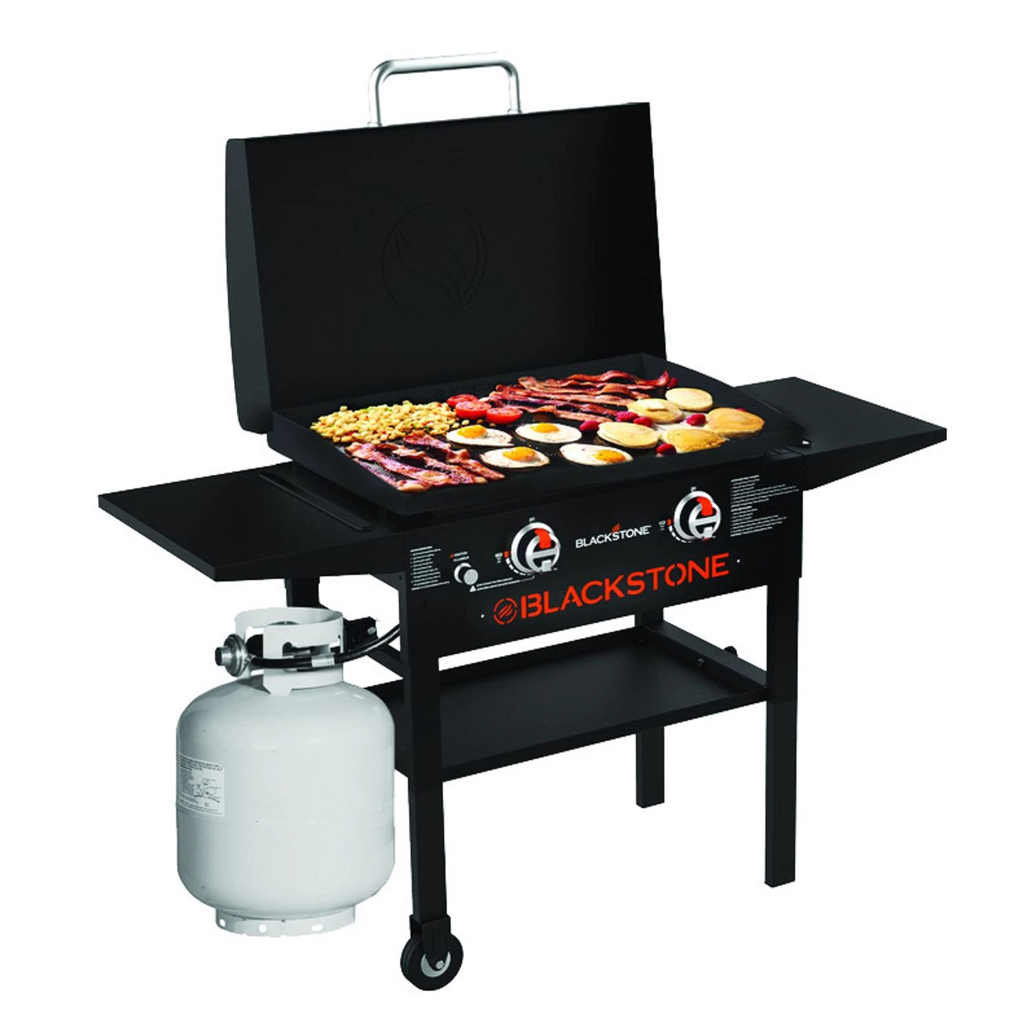 2-burner 28-inch Outdoor Liquid Propane Griddle With Hood - 34,000 Btu