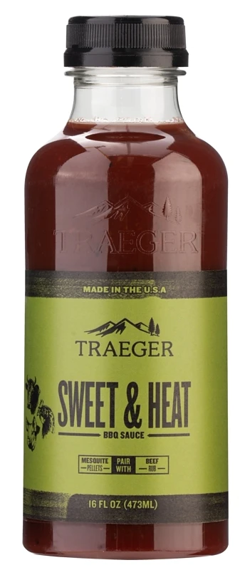 16 Oz. Sweet & Heat Bbq Sauce - Molasses & Apricot Flavor For Meat