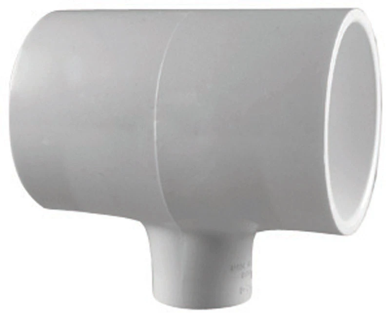 Schedule 40 PVC Pressure Pipe Reducing Tee, 1-1/2 x 1-1/2 x 1/2 In.