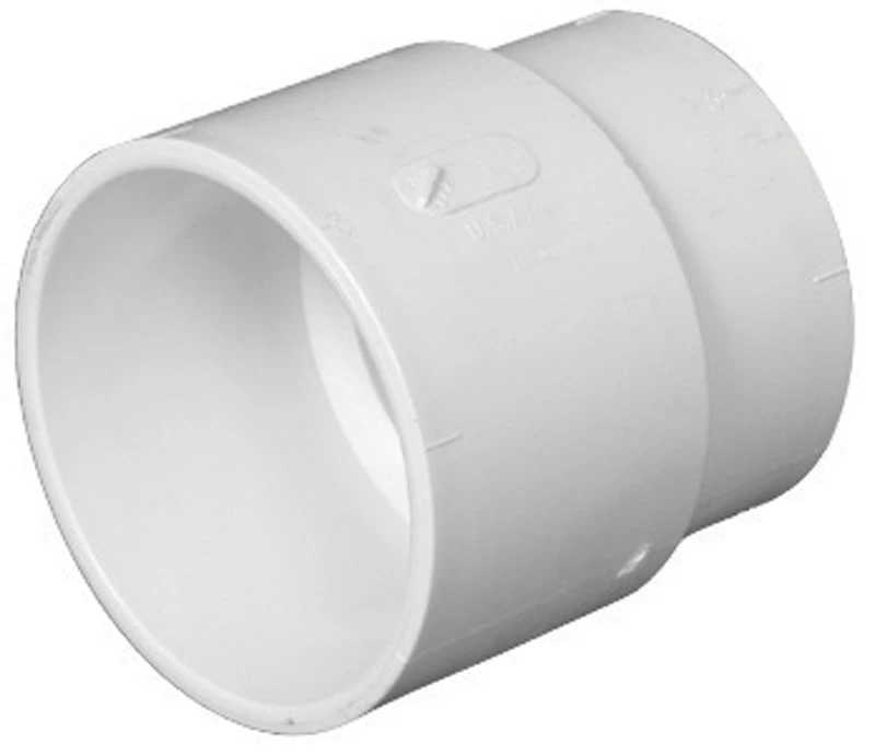 Schedule 40 DWV Spigot Adapter to Cast Iron, Hub x Hub, 4 x 4 In.