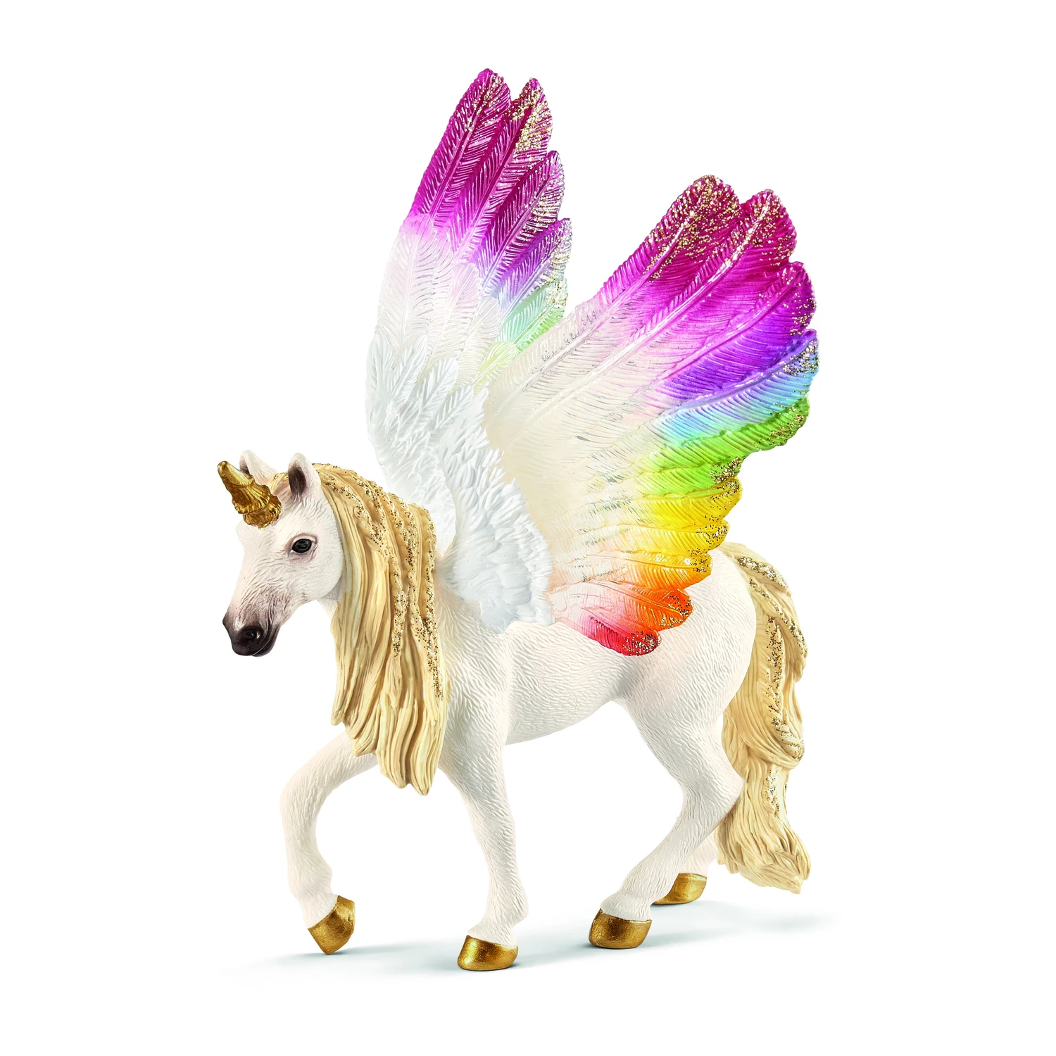 Bayala Winged Rainbow Unicorn Toy Figurine, Multicolored, 5.91" X 6.3" X 7.09"