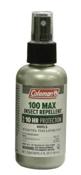 100 Percent Maximum DEET Insect Repellent Spray, 4 Ounce Bottle