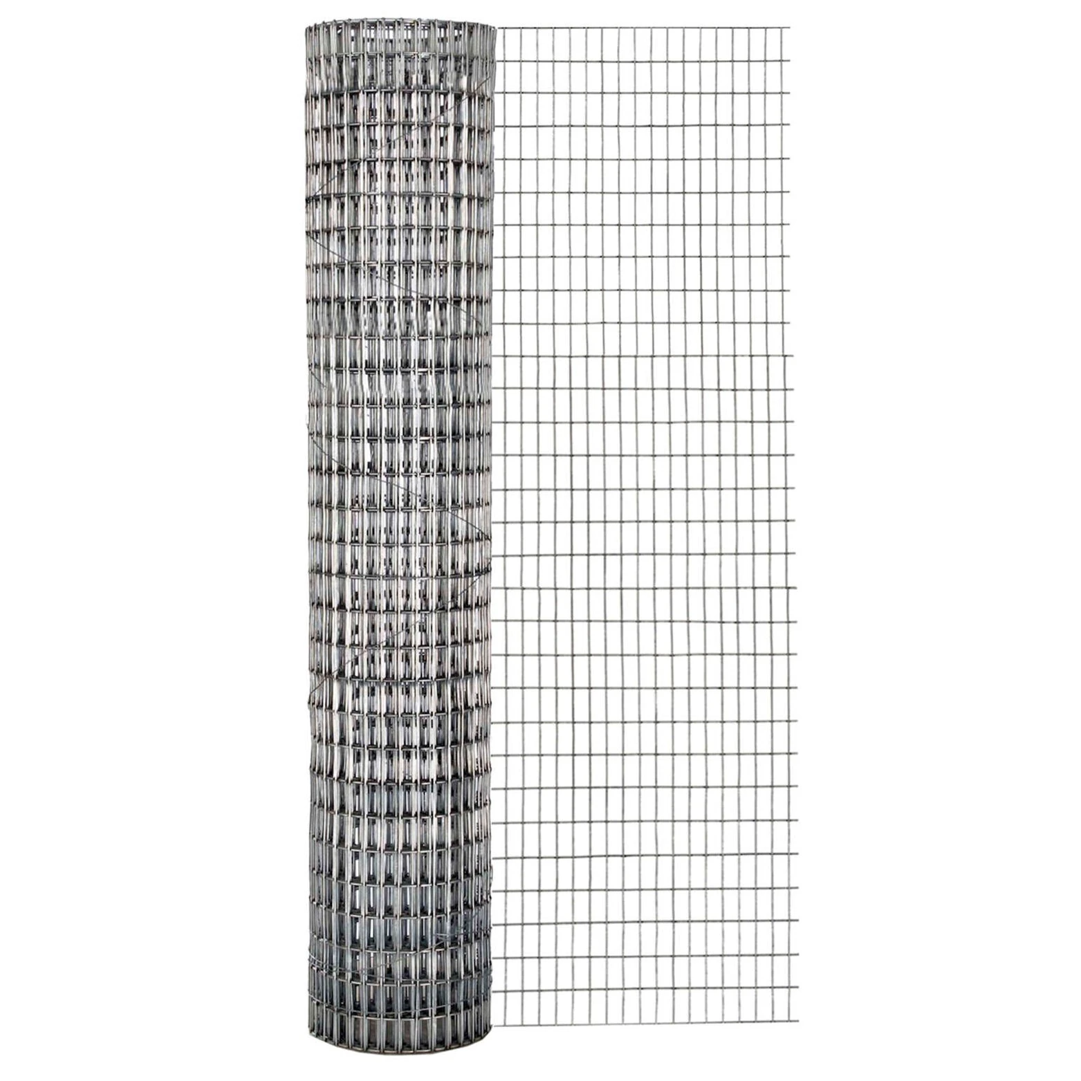 Galvanized Welded Wire Fence, 1 x 1/2-In. Mesh, 30-In. x 10-Ft.