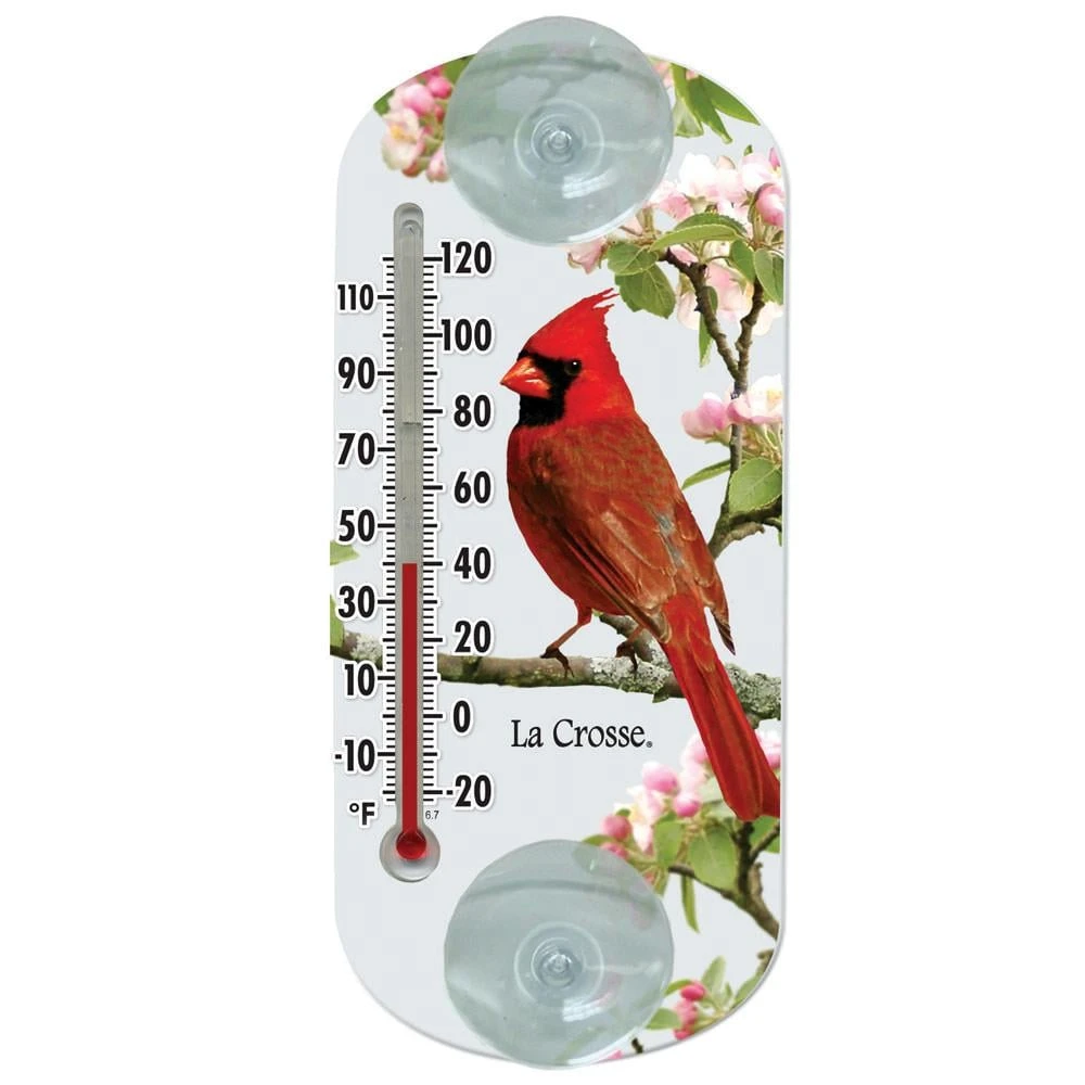 8-inch Cardinal Outdoor Thermometer - Weatherproof & Mercury-free