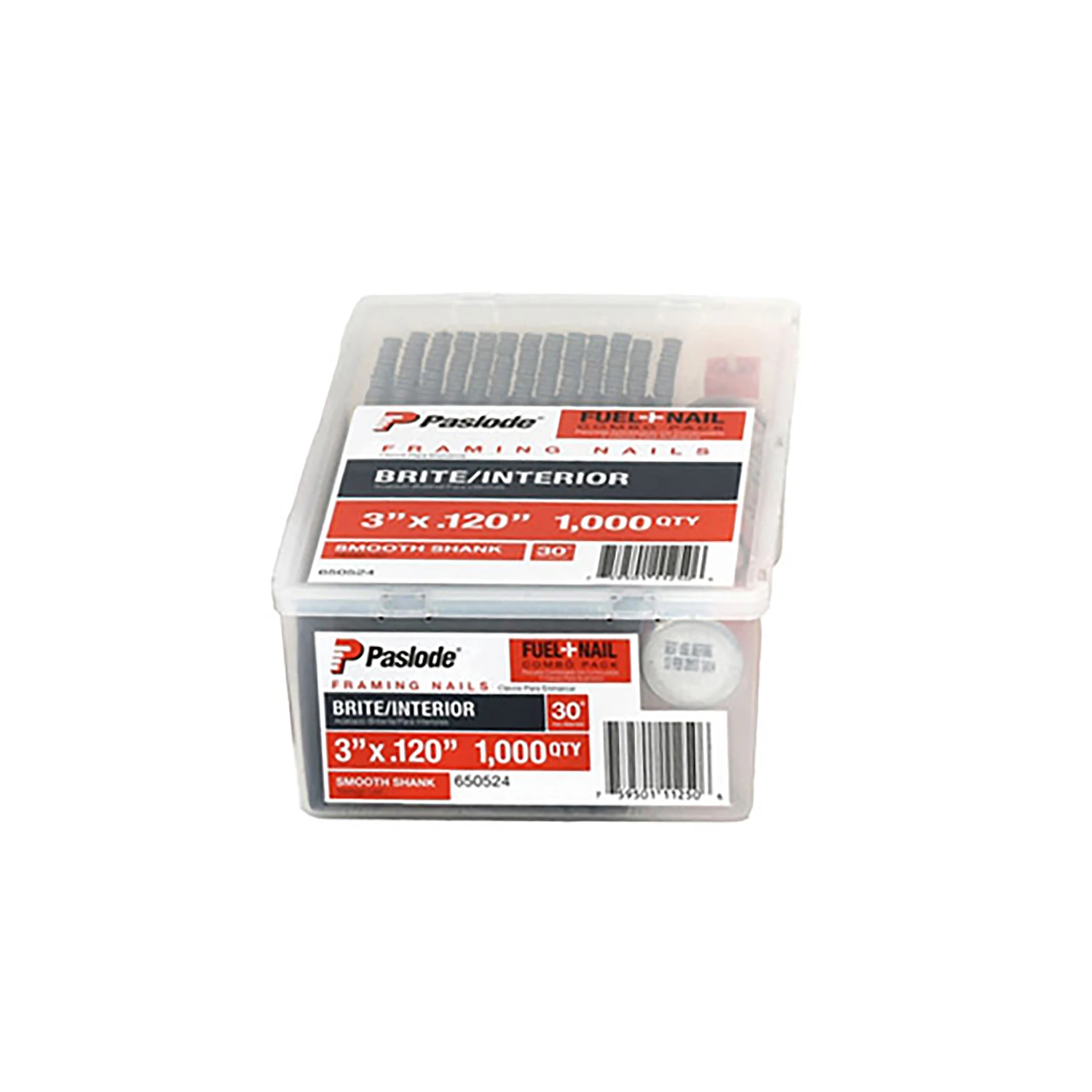 Fuel & Collated Framing Nail Combo Pack, 3 x .120 In., 1,000-Ct.
