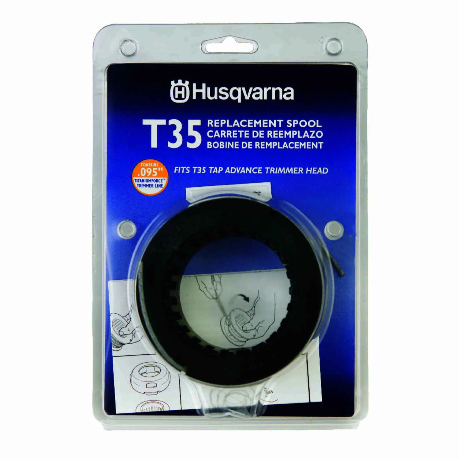 Titanium Force Trimmer Line Spool, 0.095 Inch Diameter by 28 Feet Length