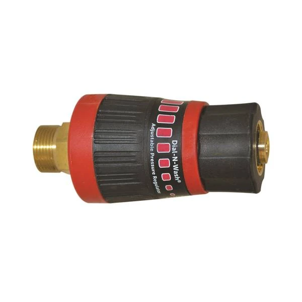 Dial-N-Wash Adjustable Pressure Washer Regulator with 3/8 Inch Female NPT Connector and 1/4 Inch Female NPT Outlet, Up to 4500 PSI
