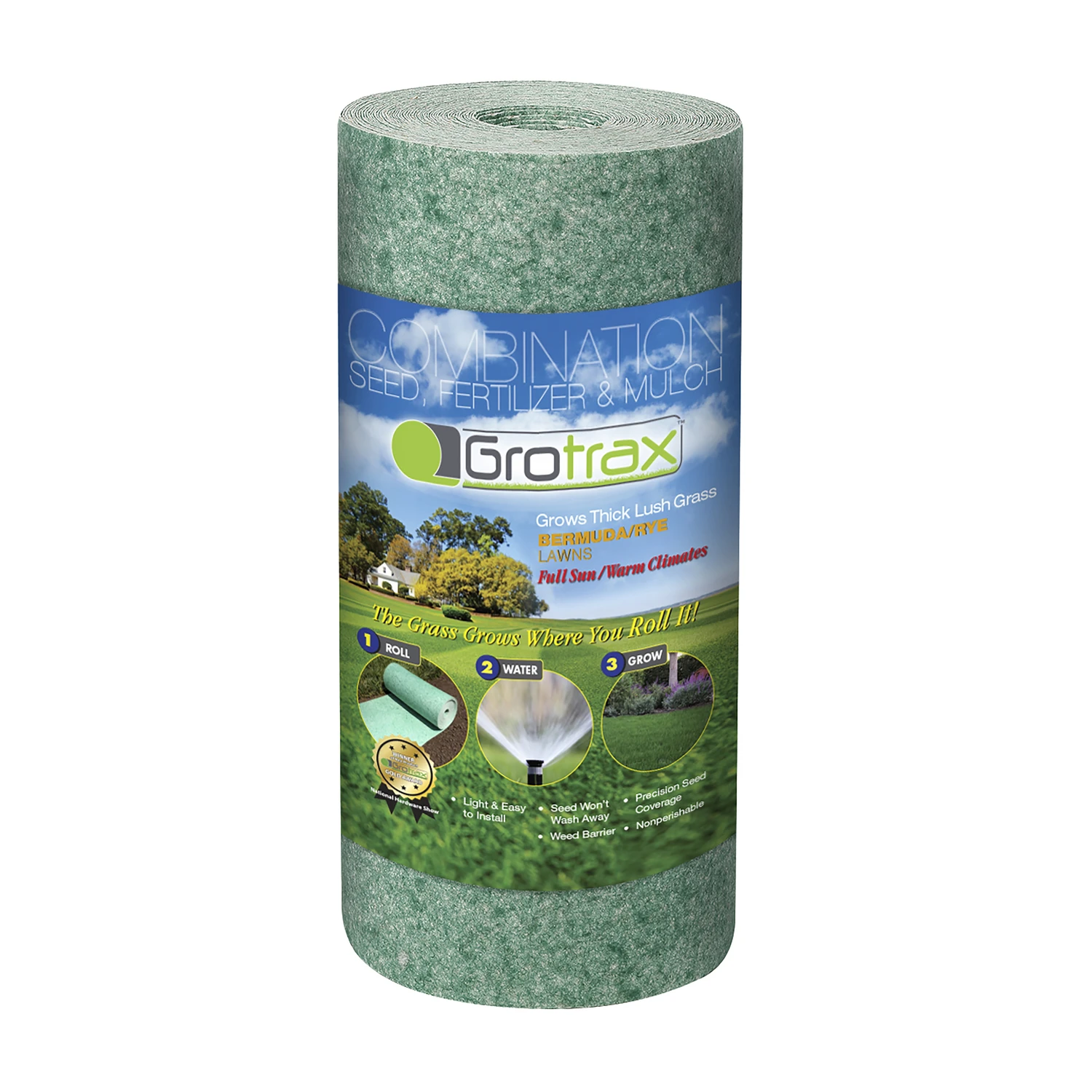 Quick Fix Bermuda/rye Grass Seed Roll 12 In. X 50 Ft. Coverage