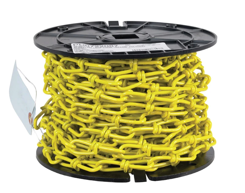 #2/0 50 Ft. Yellow Poly-coated Low-carbon Steel Coil Chain