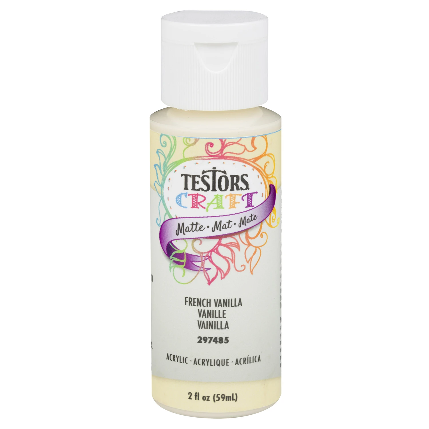 2 Oz. Acrylic Matte Craft Paint In French Vanilla - Non-toxic & Durable Finish