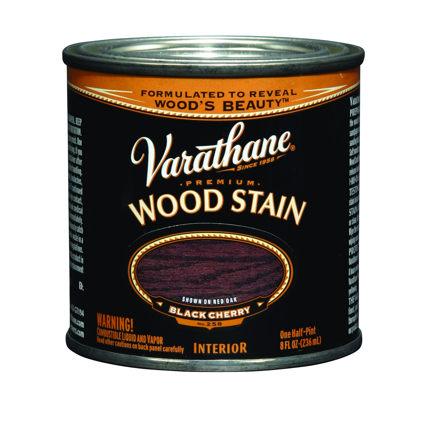 Black Cherry Oil-based Wood Stain, 0.5 Pint, Model 241413
