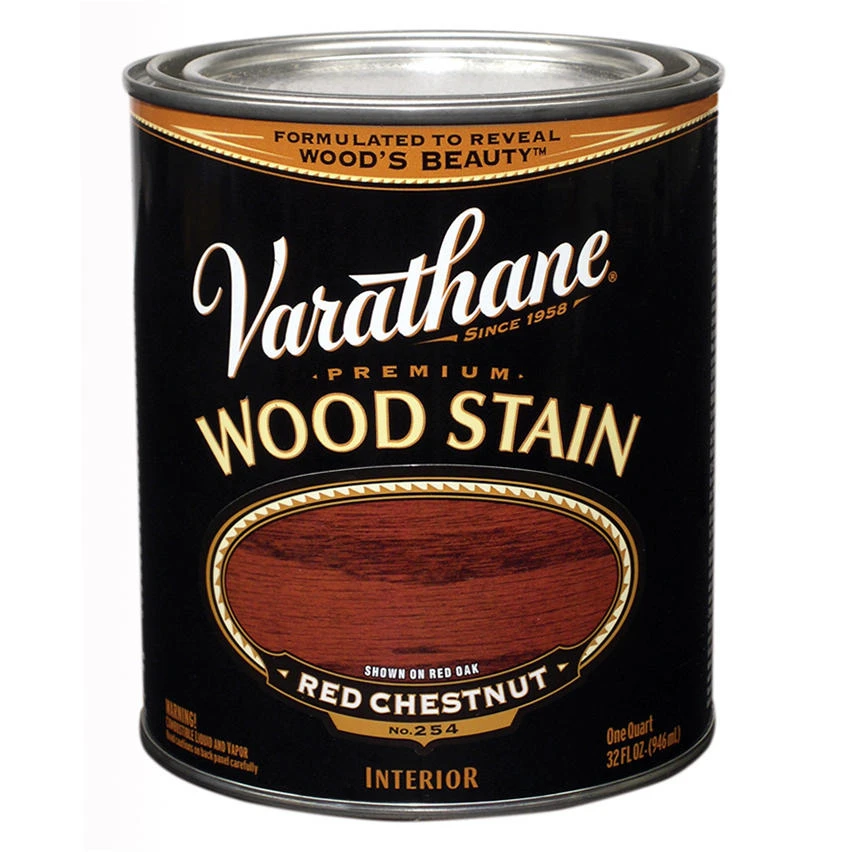 Red Chestnut Premium Oil-based Interior Wood Stain, Quart - Model 211725h