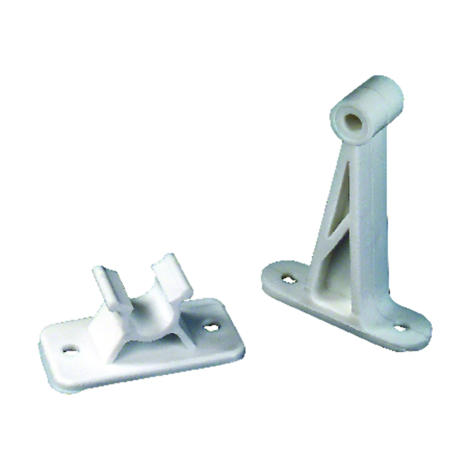 RV Door Catch, White Plastic, 3 In.