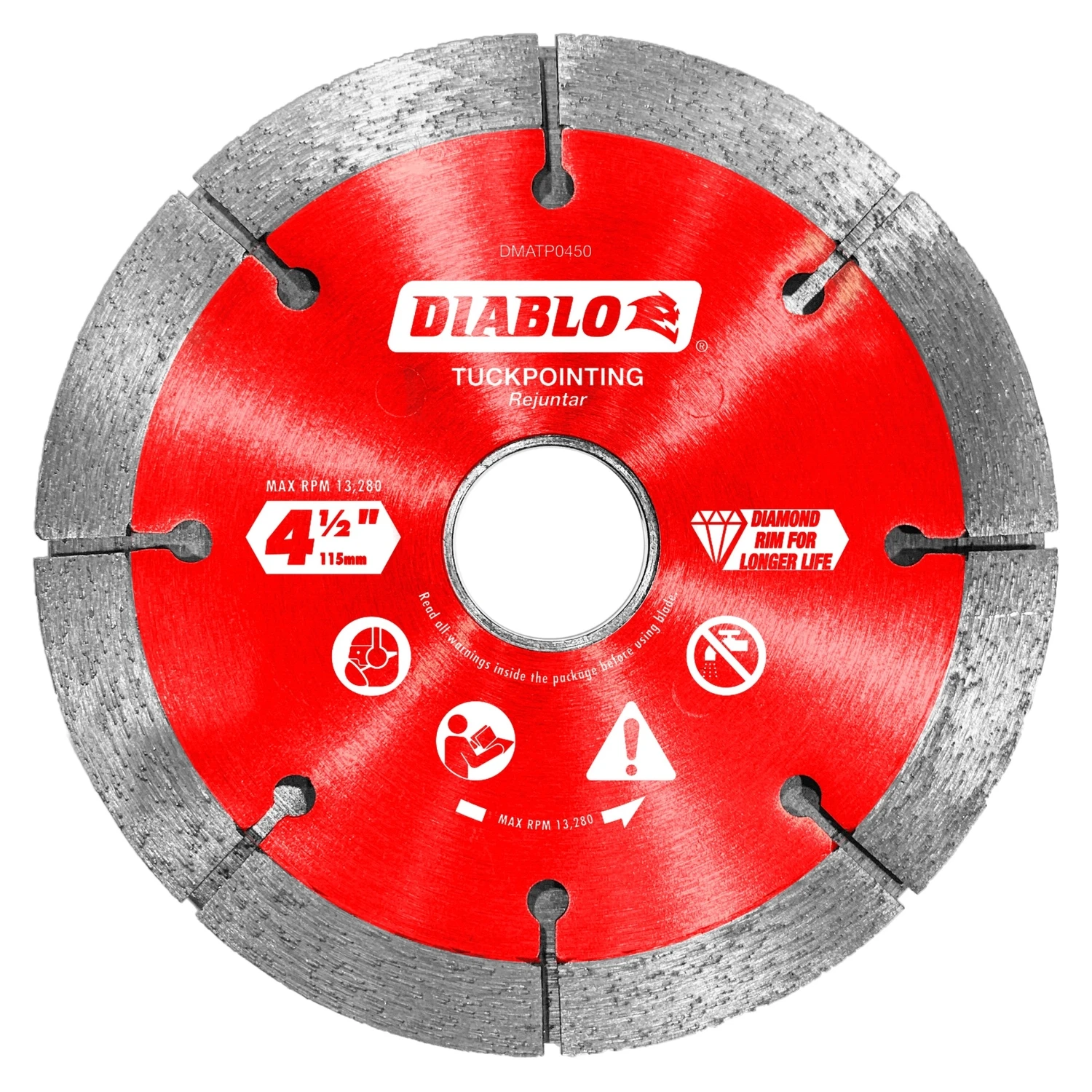 4-1/2 In. Diamond Tuck Point Blade For Masonry, 5/8 In. Arbor, 1 Pk