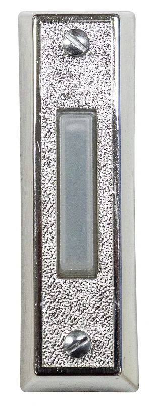 Wired Silver Plastic Led Lighted Doorbell Push-button, Model 18000094