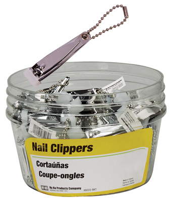 Nail Clippers with Chain, 40-Pc. Bucket