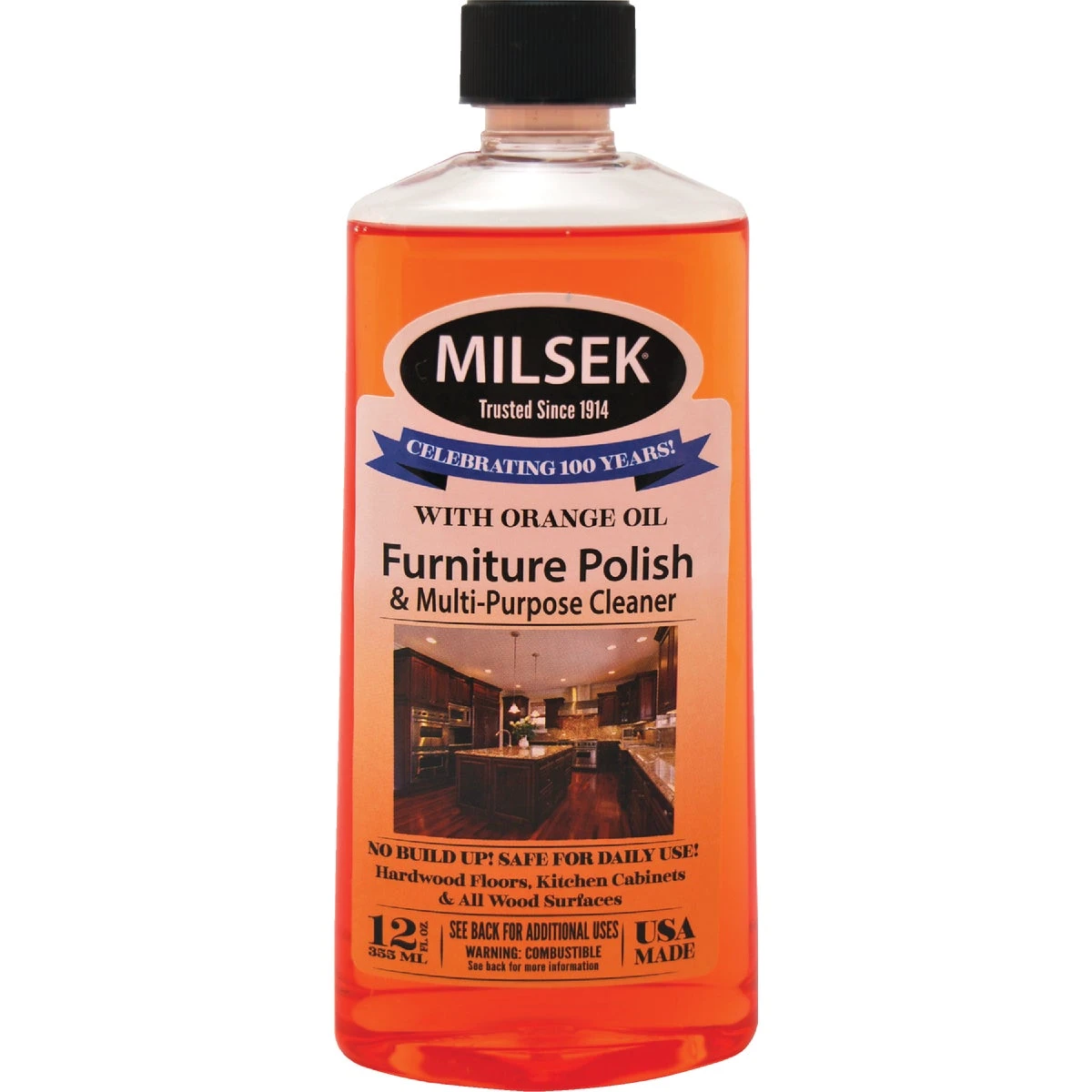 Furniture Polish & Multi-Purpose Cleaner, Orange Oil, 12-oz.