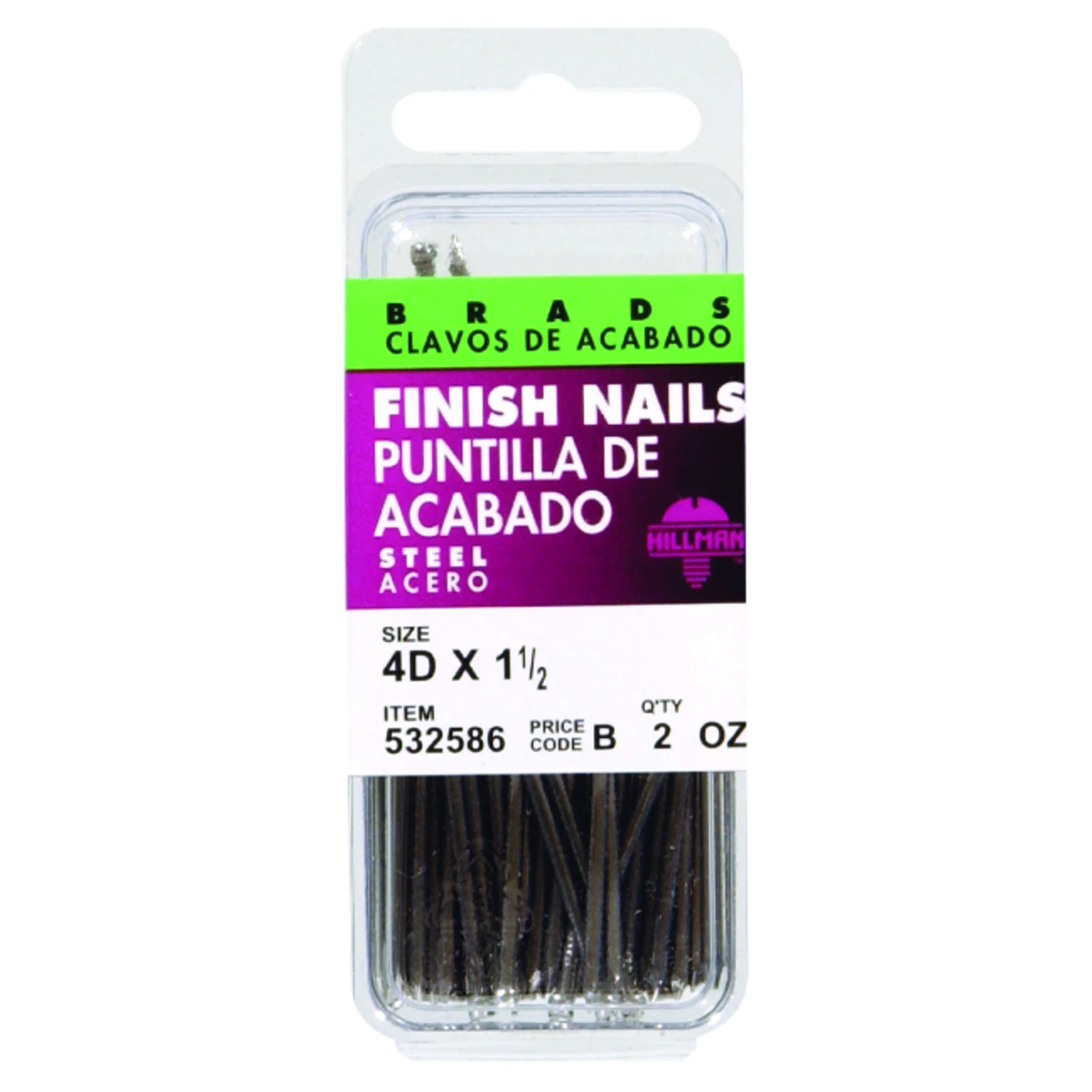 532687 10D Finishing Nails - pack of 6