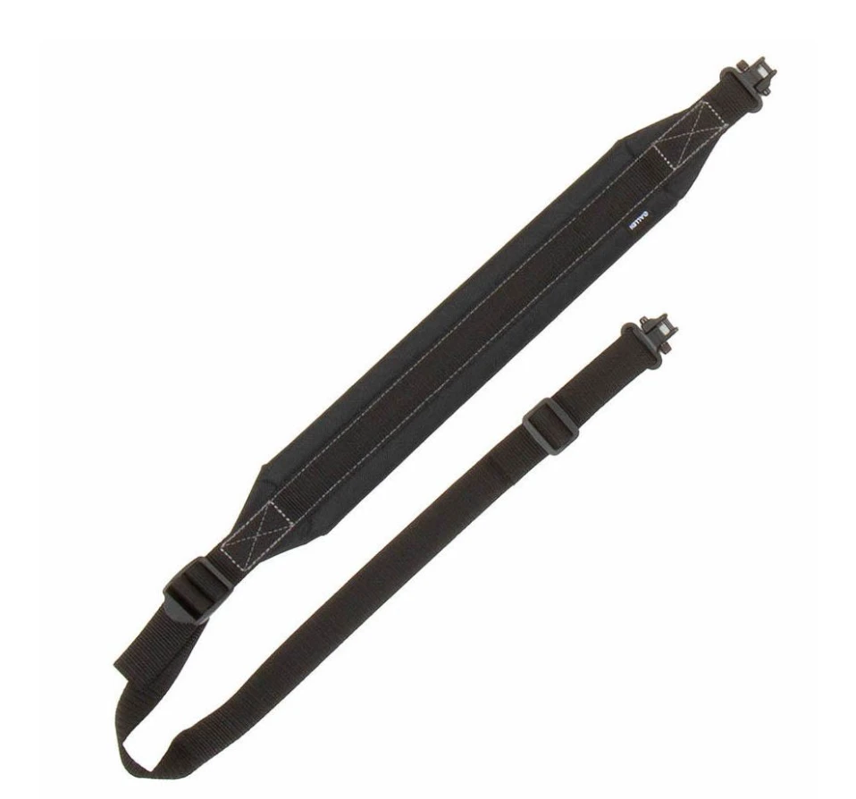 Black Padded Rifle Sling with Swivels for Comfortable Carry