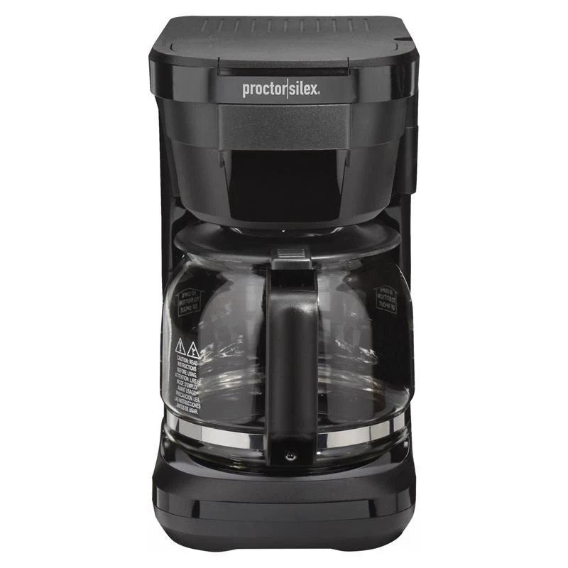 12-Cup Black Coffeemaker with Brew Strength Selector and Programmable Features