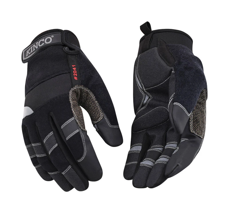 Kincopro General Purpose Synthetic Gloves, Black/Gray, Men's XL