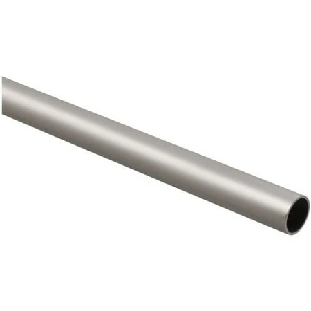 Steel Closet Rod in Satin Nickel Finish, 6 Feet Length