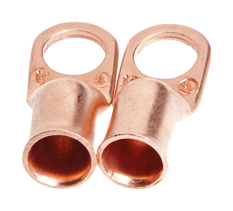60097 Copper Cable Lugs, #1/0 Cable X 1/2 In. Stud, 2 Pk