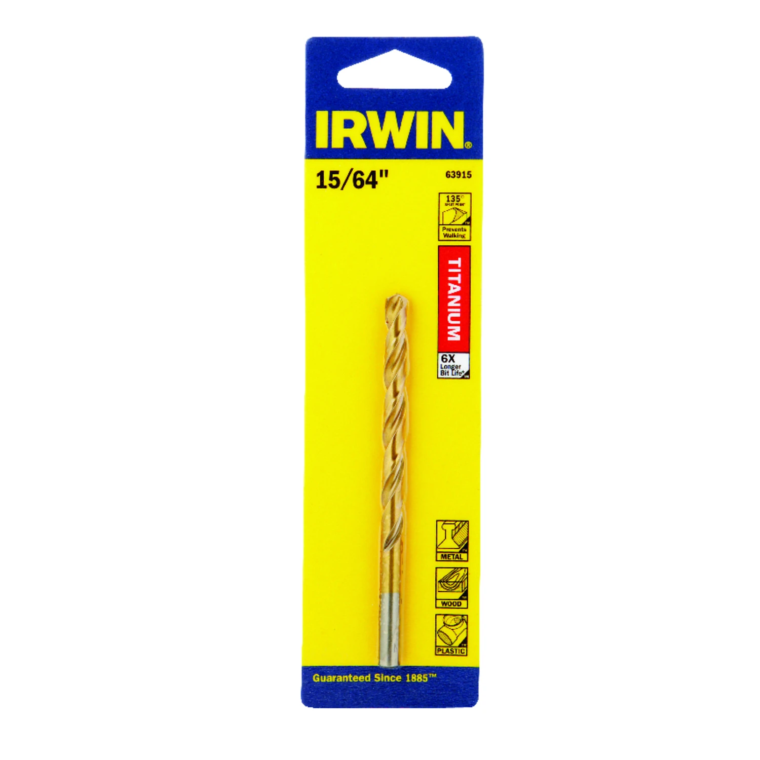 15/64 In. X 3-7/8 In. Titanium Nitride Coated Jobber Length Drill Bit