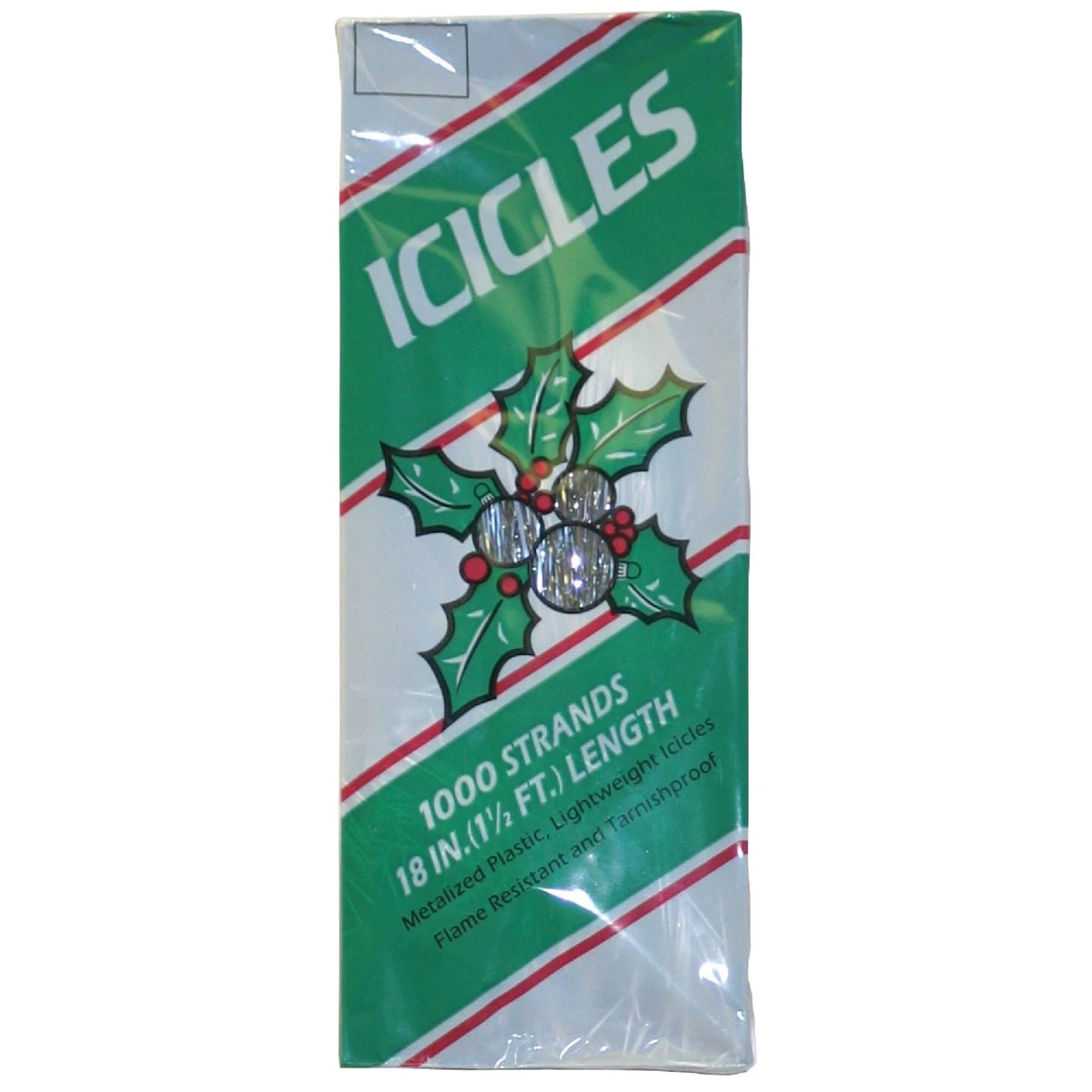 3505 Thin Silver Christmas Tinsel 1000 Strands 18 In. Length - Pack Of 144