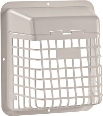 4 In. White Plastic Universal Hinged Vent Guard Model 1491wg