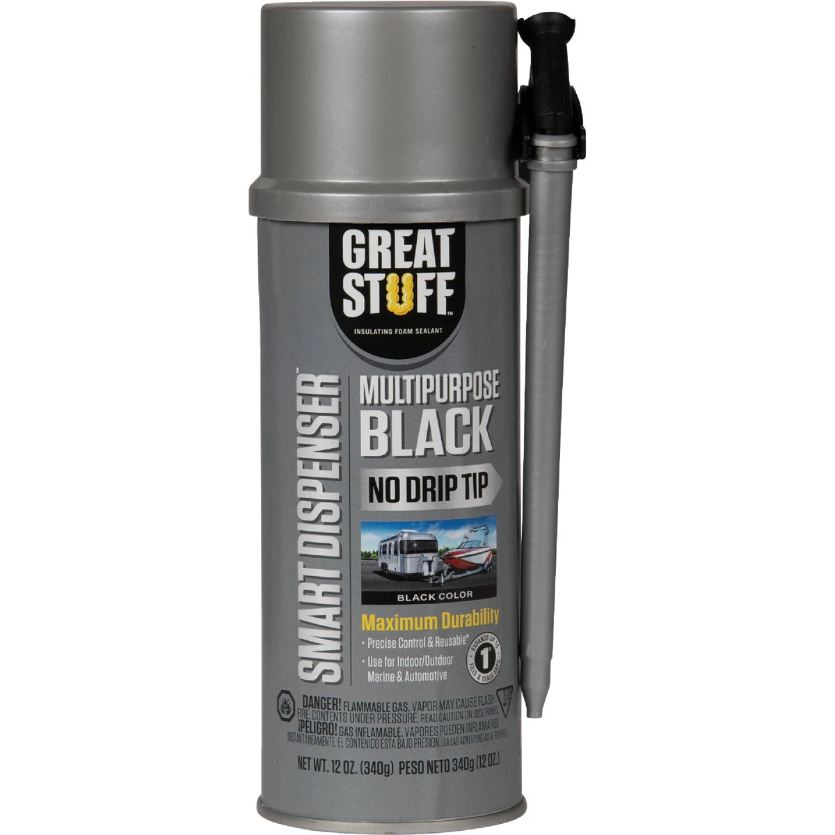 Smart Dispenser 12 Oz. Black Multipurpose Foam Sealant