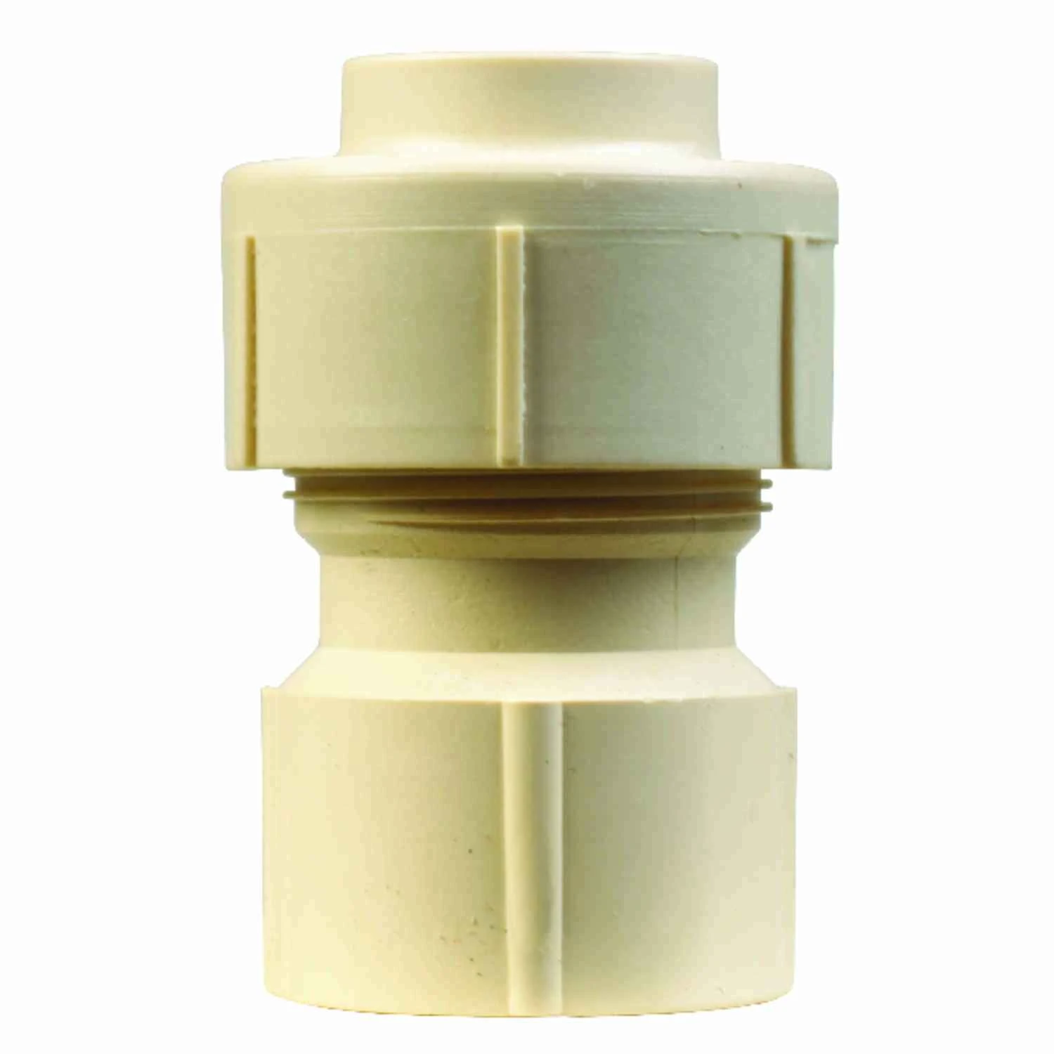 Chlorinated Polyvinyl Chloride Tube Adapter, One Half Inch by Three Eighths Inch Outer Diameter