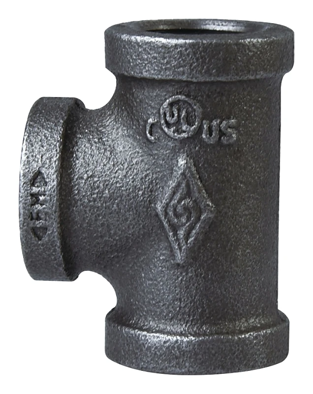 1 Inch Malleable Black Pipe Tee Fitting 11a-1b For Low-pressure Applications