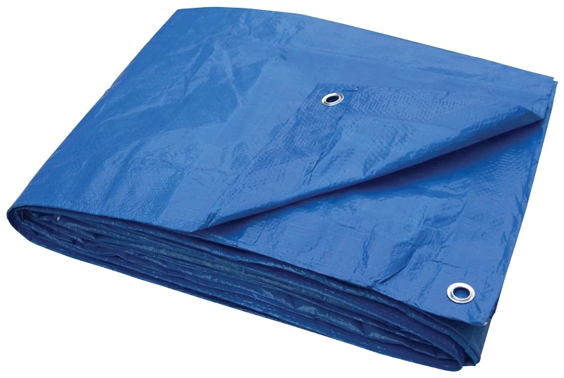 T0608bb70 Light Duty Tarpaulin, 8 Ft L X 6 Ft W, 3.5 Mil Thick, Blue