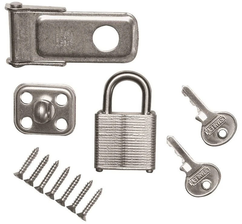 Stanley National Hardware 3.5 Inch Padlock And Hasp Combination Model 399720