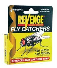 Revenge Fly Catcher 4 Pack (case Of 24) - Yellow & Black