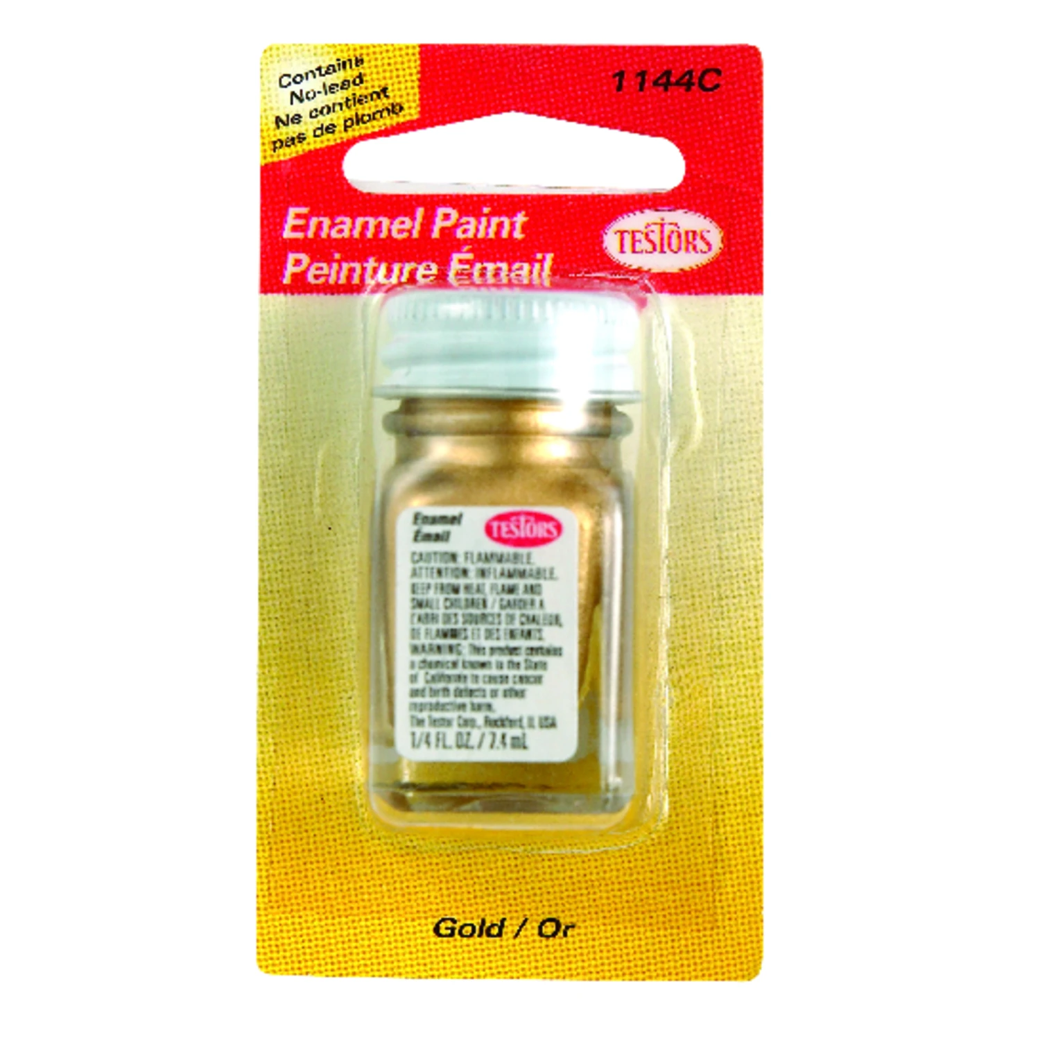 Metallic Gold Hobby Paint 0.25 Oz - Enamel For Models And Crafts