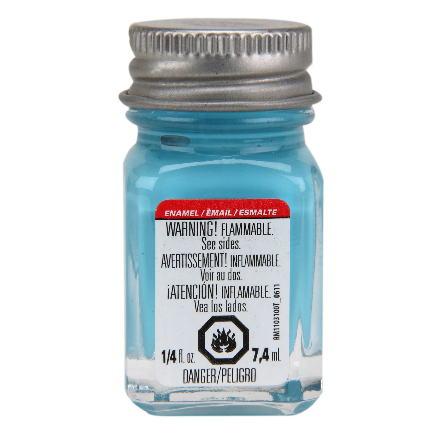 Gloss Turquoise Enamel Paint 0.25 Ounce For Models And Crafts