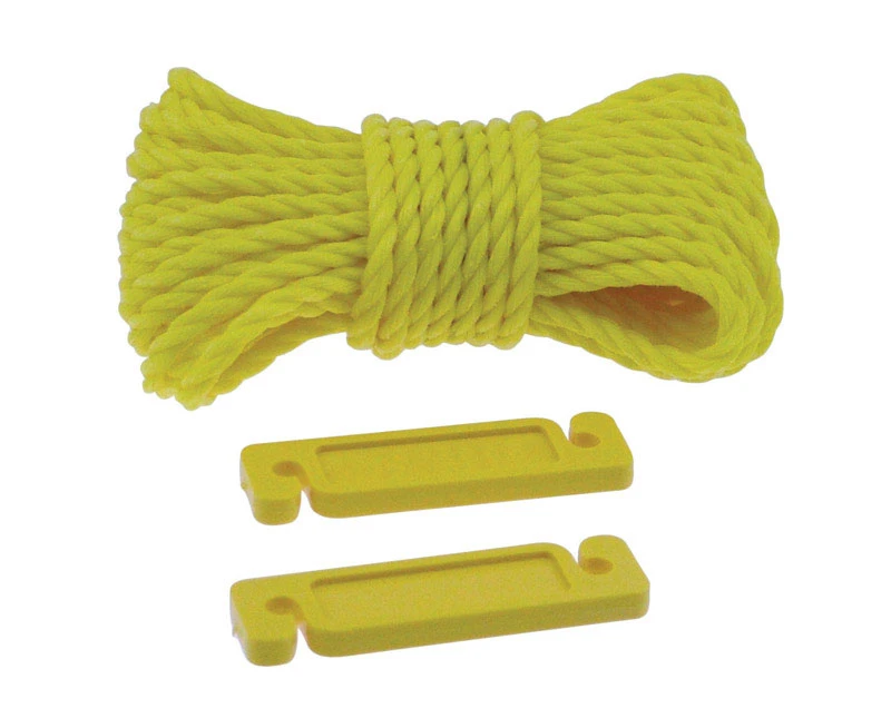 Clothes Line 25 Feet X 3/16 Inch Polypropylene Rope With Slides
